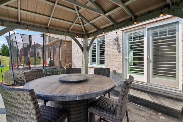 16829 Sheridans Trl, Orland Park, IL 60467 - view of patio featuring outdoor dining area and a gazebo