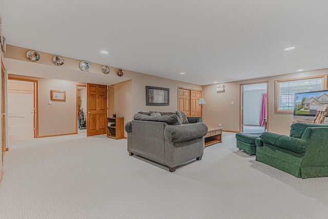 11656 Lake Shore Dr, Orland Park, IL 60467 - living area with light colored carpet and recessed lighting