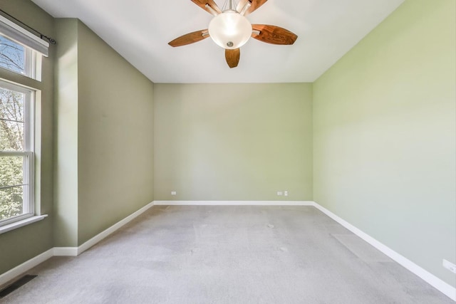 2334 Glen Eagles Ln, Riverwoods, IL 60015 - carpeted spare room featuring baseboards and a ceiling fan