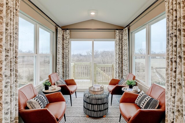 740 Cloverleaf Dr, Marengo, IL 60152 - sunroom / solarium with vaulted ceiling and healthy amount of natural light