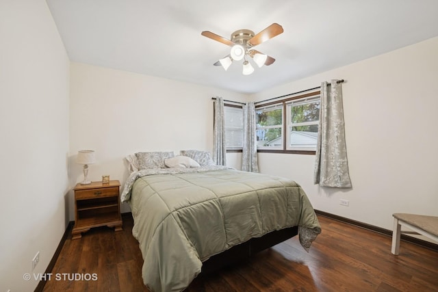 238 1st St, Cary, IL 60013 - bedroom featuring wood finished floors, baseboards, and ceiling fan