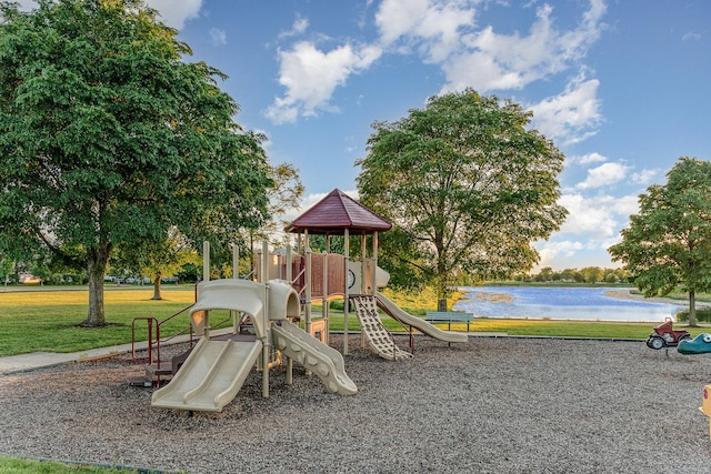 1966 Waverly Way, Montgomery, IL 60538 - community jungle gym with a lawn and a water view