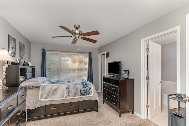 1966 Waverly Way, Montgomery, IL 60538 - bedroom featuring ceiling fan, light colored carpet, and baseboards