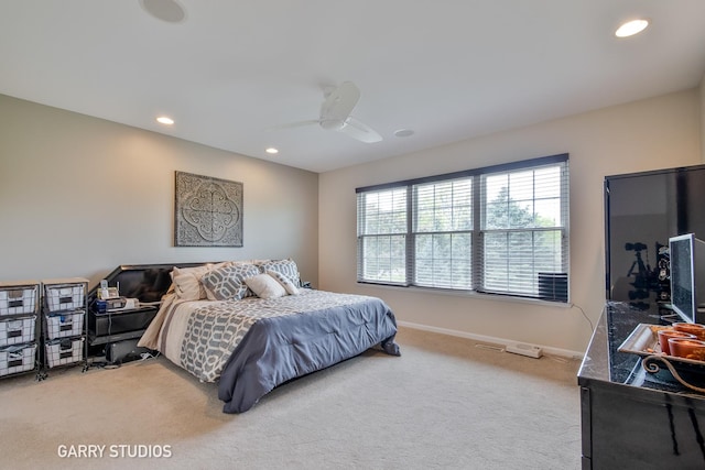 926 Willow St, Itasca, IL 60143 - bedroom featuring carpet flooring, recessed lighting, a ceiling fan, and baseboards