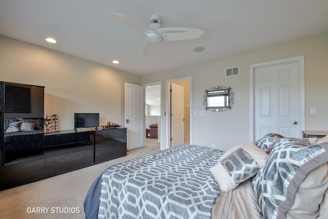 926 Willow St, Itasca, IL 60143 - bedroom featuring carpet flooring, recessed lighting, and a ceiling fan