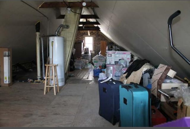 4803 S Honore St, Chicago, IL 60609 - unfinished attic featuring gas water heater