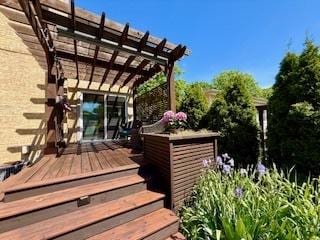 1010 N Patton Ave, Arlington Heights, IL 60004 - wooden deck with a pergola