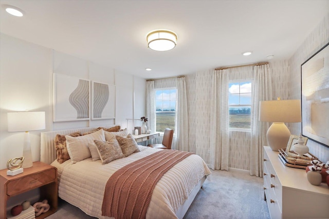1110 Maplewood Dr, Marengo, IL 60152 - bedroom featuring light colored carpet and recessed lighting