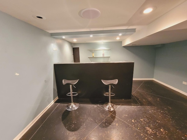 511 N Berwick Blvd, Waukegan, IL 60085 - indoor dry bar with baseboards and recessed lighting