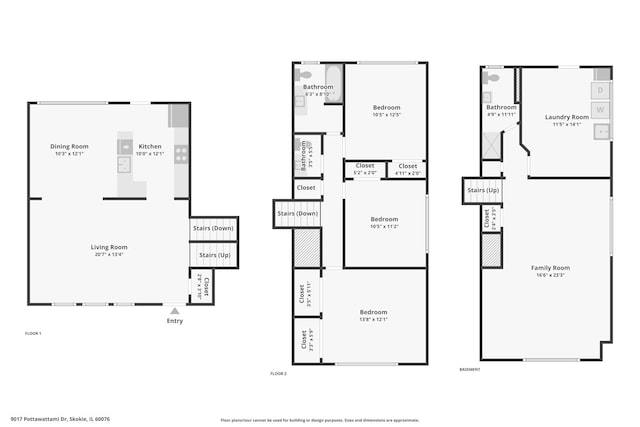 9017 Pottawattami Dr, Skokie, IL 60076 - home floor plan