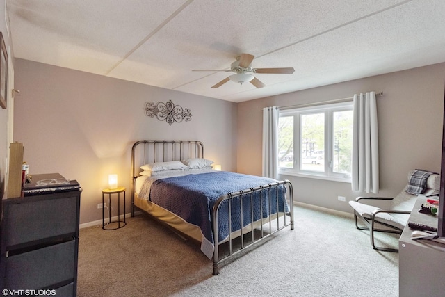 6980 W Touhy Ave Unit 201, Niles, IL 60714 - carpeted bedroom with baseboards and ceiling fan