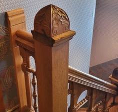 detailed view of wallpapered walls