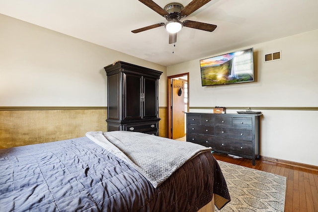 6333 Carriage Way, Oak Forest, IL 60452 - bedroom featuring wood-type flooring, baseboards, and a ceiling fan
