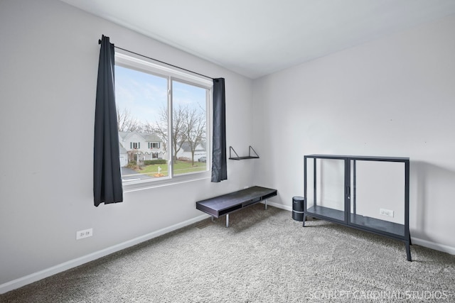 327 Persimmon Ln, Oswego, IL 60543 - workout area featuring carpet floors and baseboards