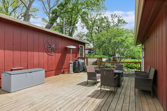543 Blackhawk Dr, Lake In The Hills, IL 60156 - deck with outdoor dining area and grilling area