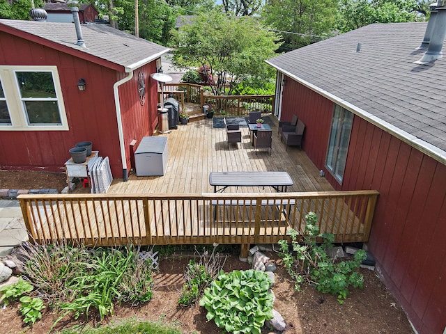 543 Blackhawk Dr, Lake In The Hills, IL 60156 - deck featuring outdoor dining area