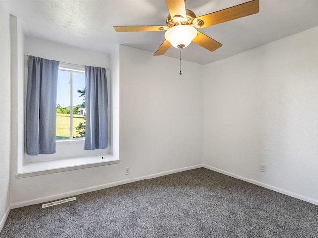 1659 Larchmont Rd, Davis, IL 61019 - spare room featuring carpet floors, baseboards, and a ceiling fan
