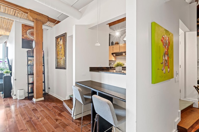 1725 W N Ave Unit 404, Chicago, IL 60622 - office space with dark wood-style flooring and beam ceiling