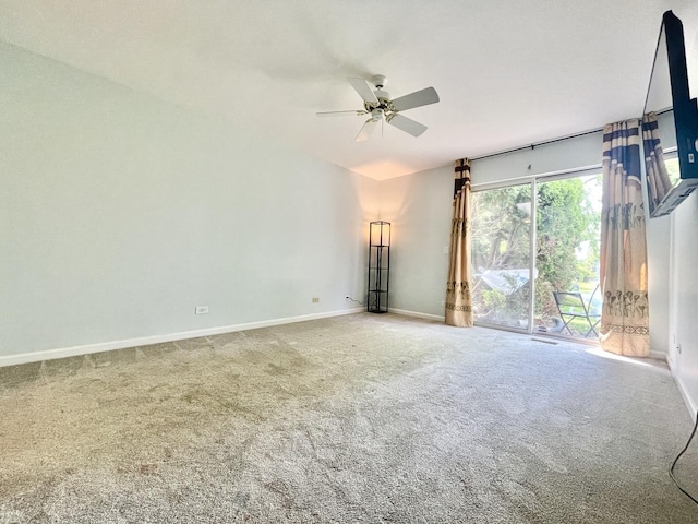 103 Hemstead St Unit 34-D, Lake Bluff, IL 60044 - spare room with carpet floors, baseboards, and a ceiling fan