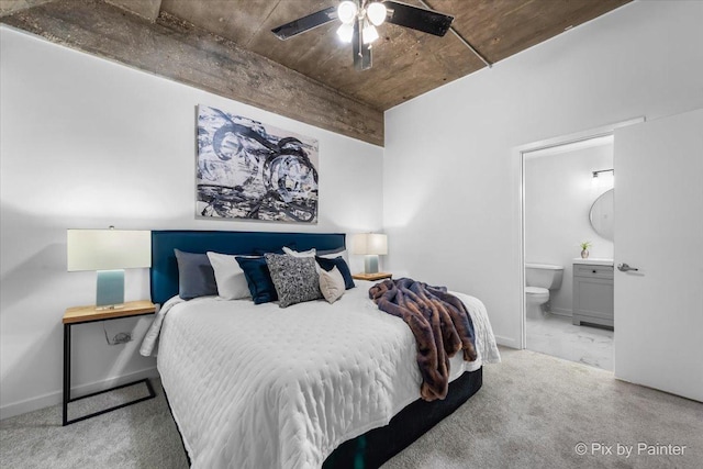 1001 W 15th St Unit 243, Chicago, IL 60608 - bedroom featuring ensuite bath, carpet flooring, and baseboards