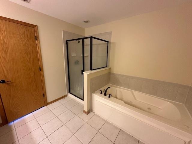15810 Scotsglen Rd, Orland Park, IL 60462 - bathroom with tile patterned floors, a shower stall, and a tub with jets