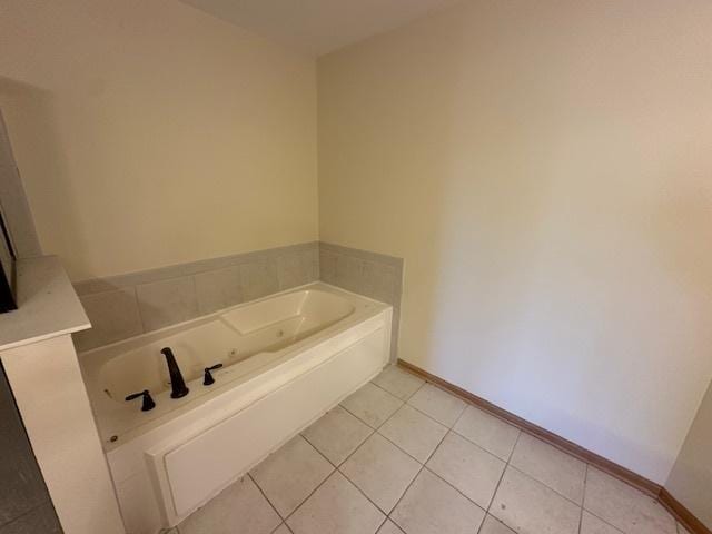 15810 Scotsglen Rd, Orland Park, IL 60462 - bathroom featuring tile patterned floors, a whirlpool tub, and baseboards