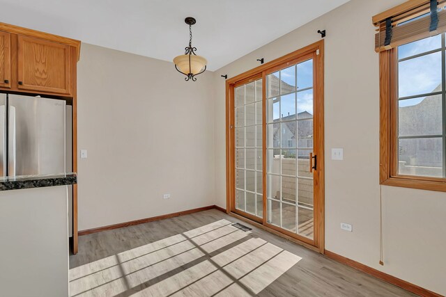 15810 Scotsglen Rd, Orland Park, IL 60462 - unfurnished dining area featuring light wood-style floors and plenty of natural light