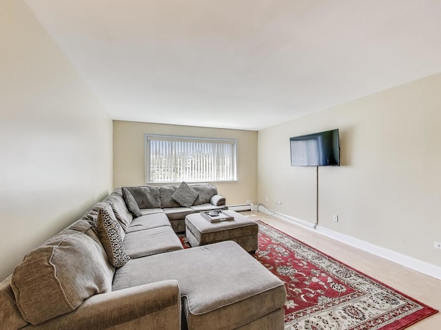 6660 S Brainard Ave Unit 103, Countryside, IL 60525 - living room featuring a baseboard heating unit and baseboards