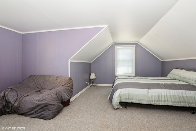 2852 W 84th Pl, Chicago, IL 60652 - carpeted bedroom with vaulted ceiling and baseboards