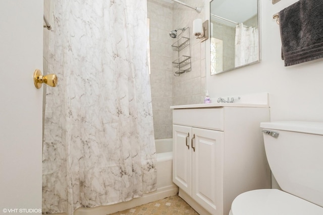 2852 W 84th Pl, Chicago, IL 60652 - bathroom featuring toilet, vanity, and shower / tub combo with curtain