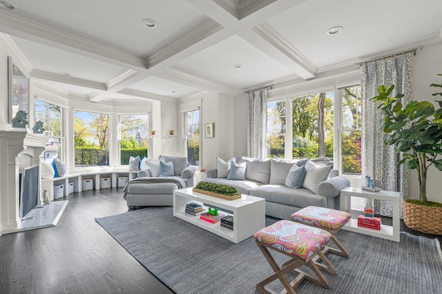 1100 Forest Ave, Wilmette, IL 60091 - sunroom / solarium featuring beamed ceiling and coffered ceiling