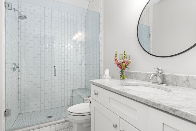 1100 Forest Ave, Wilmette, IL 60091 - full bath featuring toilet, a shower stall, and vanity