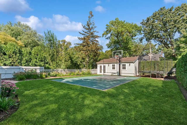 1100 Forest Ave, Wilmette, IL 60091 - view of sport court with basketball hoop