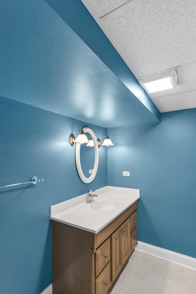 2S579 Partridge Rd, Batavia, IL 60510 - bathroom with vanity, tile patterned flooring, and baseboards