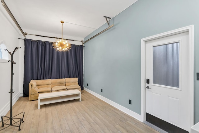 2S579 Partridge Rd, Batavia, IL 60510 - sitting room featuring light wood-style floors and baseboards