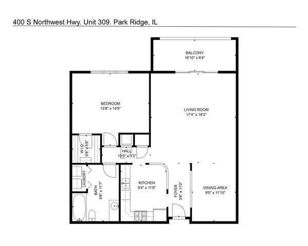 400 S NW Hwy Unit 309, Park Ridge, IL 60068 - room layout