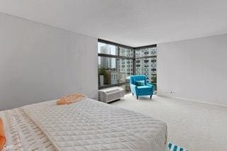 1430 N Astor St Unit 7A, Chicago, IL 60610 - bedroom with carpet, a wall of windows, and baseboards