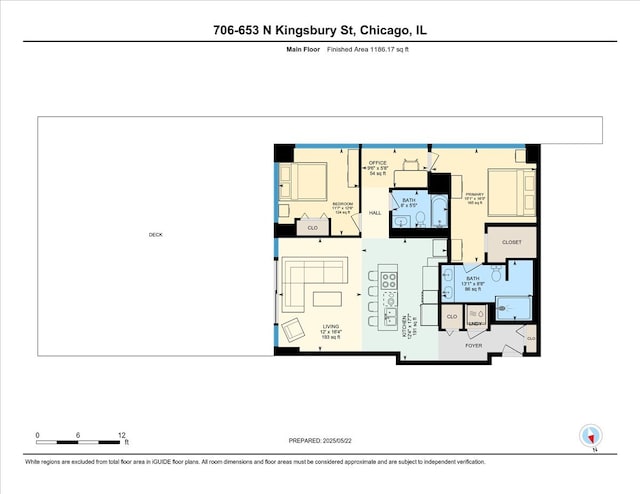 653 N Kingsbury St Unit 706, Chicago, IL 60654 - room layout