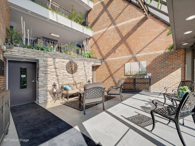2 S Atrium Way Unit 407, Elmhurst, IL 60126 - view of patio / terrace with an outdoor hangout area