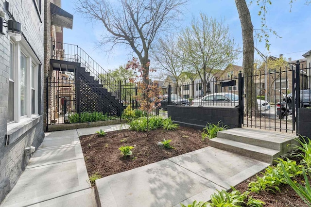 2534 W Haddon Ave, Chicago, IL 60622 - view of yard with stairway and fence