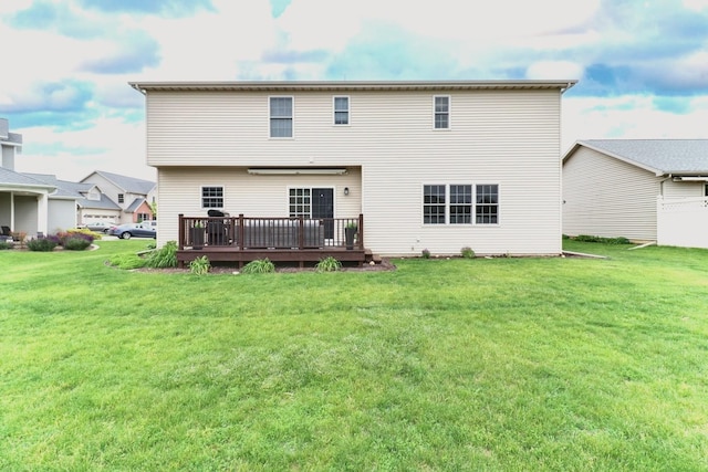 1811 Partridge Pt, Normal, IL 61761 - rear view of property with a deck and a yard