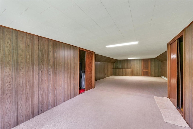 235 N Main St, Roberts, IL 60962 - finished basement featuring wooden walls and carpet