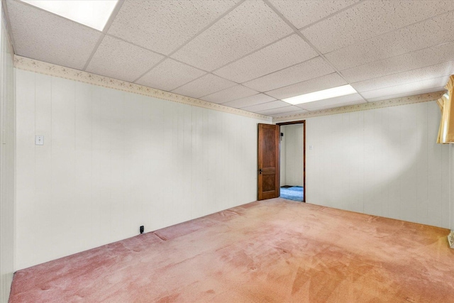 235 N Main St, Roberts, IL 60962 - empty room with carpet flooring and a paneled ceiling
