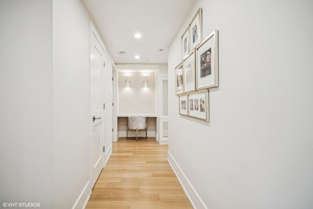 4300 N Marine Dr Unit 306, Chicago, IL 60613 - hallway with light wood-style floors and recessed lighting