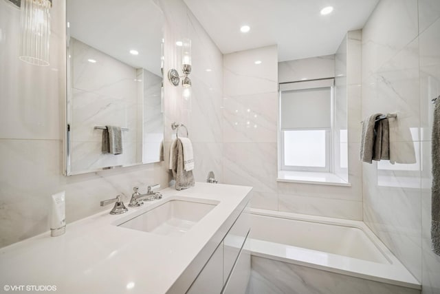 4300 N Marine Dr Unit 306, Chicago, IL 60613 - full bathroom with vanity and a tub to relax in