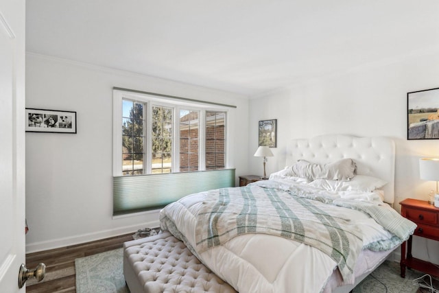 723 Beacon Dr, Lake Barrington, IL 60010 - bedroom with ornamental molding, wood finished floors, and baseboards