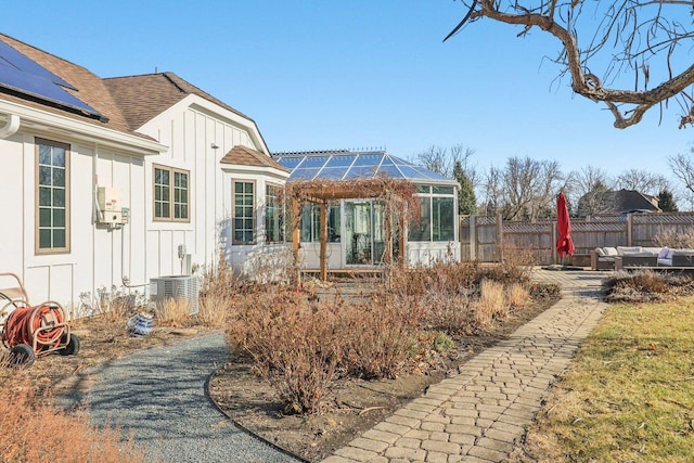 723 Beacon Dr, Lake Barrington, IL 60010 - view of yard with fence, central AC, and a patio