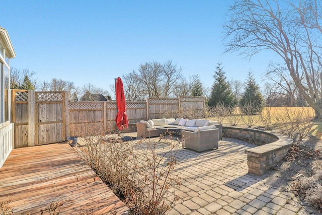 723 Beacon Dr, Lake Barrington, IL 60010 - view of patio / terrace featuring an outdoor living space and a fenced backyard