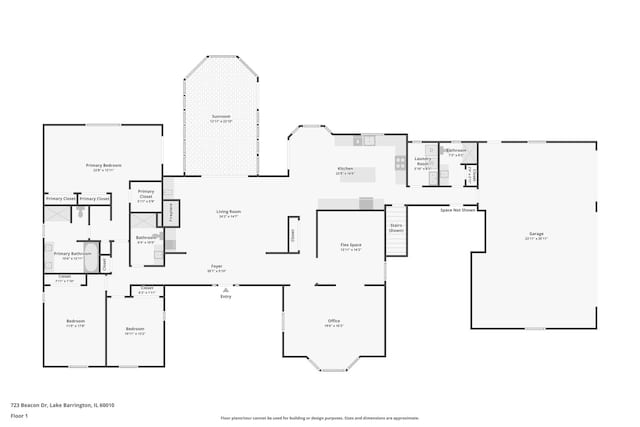 723 Beacon Dr, Lake Barrington, IL 60010 - property floor plan
