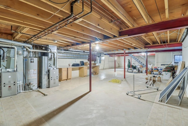 723 Beacon Dr, Lake Barrington, IL 60010 - unfinished below grade area with gas water heater and heating unit